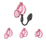 Soft Cobra Chastity Cage with Controlled Butt Plug lock and ring | 3d-chastity