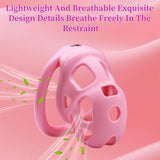 Soft Pink Chastity Cage with Invisible Lock size and shape | 3d-chastity
