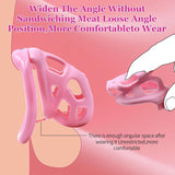 Soft Pink Chastity Cage with Invisible Lock full kit | 3d-chastity