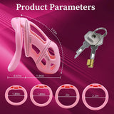 Soft Pink Chastity Cage with Invisible Lock rear | 3d-chastity