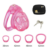 Soft Rubber Cobra Chastity Discreet Cage lock and ring | 3d-chastity