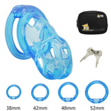 Soft Rubber Cobra Chastity Discreet Cage full kit | 3d-chastity