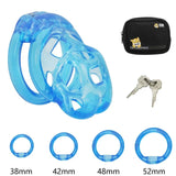 Soft Rubber Cobra Chastity Discreet Cage material finish close | 3d-chastity