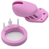 CB6000S Silicone Chastity Cage Pink size and shape | 3d-chastity