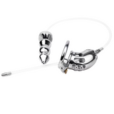 Spiked Chastity Cage with Anal Plug