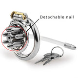 Stianless Steel Chastity Cage with Removable Nails size and shape | 3d-chastity
