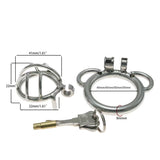 Split Small Steel Chastity Cage material finish close | 3d-chastity