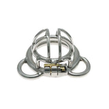 Split Small Steel Chastity Cage wearing | 3d-chastity