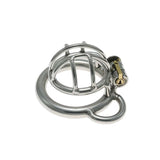 Split Small Steel Chastity Cage lock and ring | 3d-chastity