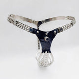 Stainless Steel Chastity Belt for Women side | 3d-chastity