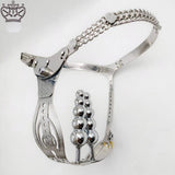 Smooth Stainless Steel Chastity Belt for Women