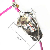 Stainless Steel BDSM Chastity Cage Belt wearing | 3d-chastity