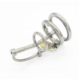 Stainless Steel Catheter Urethral Sounding Chastity Cage lock and ring | 3d-chastity