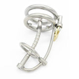 Stainless Steel Catheter Urethral Sounding Chastity Cage side | 3d-chastity