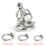 Stainless Steel Chastity Device +urethral Tube