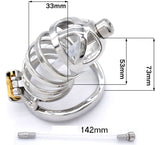 Stainless Steel Chastity Cage with Urethral Tube size and shape | 3d-chastity