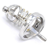 Stainless Steel Chastity Cage with Urethral Tube wearing | 3d-chastity
