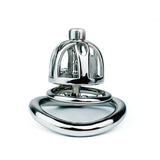Smooth Stainless Steel Chastity Cage front | 3d-chastity
