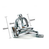 Smooth Stainless Steel Chastity Cage material finish close | 3d-chastity