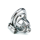Smooth Stainless Steel Chastity Cage wearing | 3d-chastity