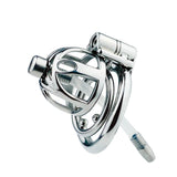 Smooth Stainless Steel Chastity Cage side | 3d-chastity