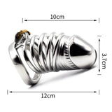 Stainless Steel Chastity Cage 4.72 Inch Long size and shape | 3d-chastity