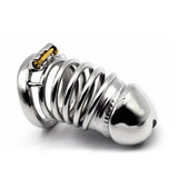 Stainless Steel Chastity Cage 4.72 Inch Long lock and ring | 3d-chastity