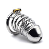 Stainless Steel Chastity Cage 4.72 Inch Long full kit | 3d-chastity