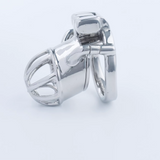 Stainless Steel Custom Chastity Cage with PA T15 wearing | 3d-chastity