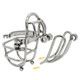Stainless Steel Detachable PA Puncture Chastity Device wearing | 3d-chastity