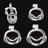 Stainless Steel Double-Lock Mamba Chastity Cage - 3d-chastity