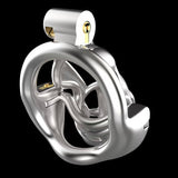 Stainless Steel Double-Lock Mamba Chastity Cage - 3d-chastity