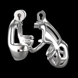 Stainless Steel Double-Lock Mamba Chastity Cage - 3d-chastity