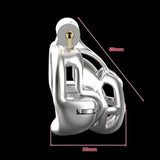 Stainless Steel Double-Lock Mamba Chastity Cage - 3d-chastity