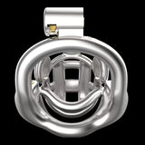 Stainless Steel Double-Lock Mamba Chastity Cage - 3d-chastity