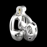 Stainless Steel Double-Lock Mamba Chastity Cage - 3d-chastity