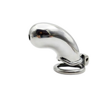 Stainless Steel Long Cylindrical Chastity Device lock and ring | 3d-chastity