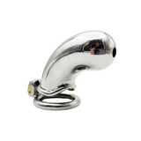 Stainless Steel Long Cylindrical Chastity Device wearing | 3d-chastity