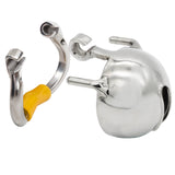 Stainless Steel Male Chastity Cage lock and ring | 3d-chastity