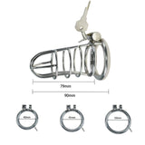 Stainless Steel Prison Chastity Cage material finish close | 3d-chastity