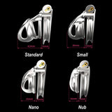 Small Stainless Steel Python V7.0 Chastity Cage lock and ring | 3d-chastity