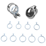 Stainless Steel Ringless Chastity Cage full kit | 3d-chastity