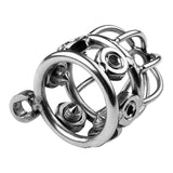 Rivet Bondage Stainless Steel Chastity Cage wearing | 3d-chastity