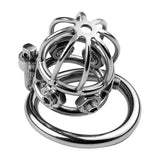 Rivet Bondage Stainless Steel Chastity Cage side | 3d-chastity