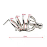 Chastity Cage with a Butt Plug Attachment and Urethral Sound 1.77 Inch Long product photo 11 of | 3d-chastity