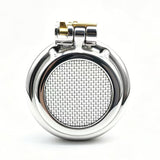 Stainless Steel StarNet Flat Chastity Cage side | 3d-chastity