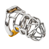 Stainless Steel Stealth Chastity Cage with Hinged Rings main product | 3d-chastity