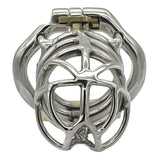 Stainless Steel Stealth Chastity Cage with Hinged Rings wearing | 3d-chastity