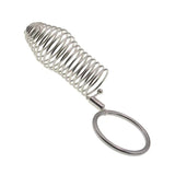 Stainless Steel Threaded Penis Sleeve with Ring Chastity Cage wearing | 3d-chastity
