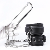 Stainless Steels Humbler with Detachable Ankle Cuffs Chastity Cage side | 3d-chastity